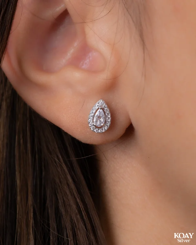 Oval Zircon (01) Earring