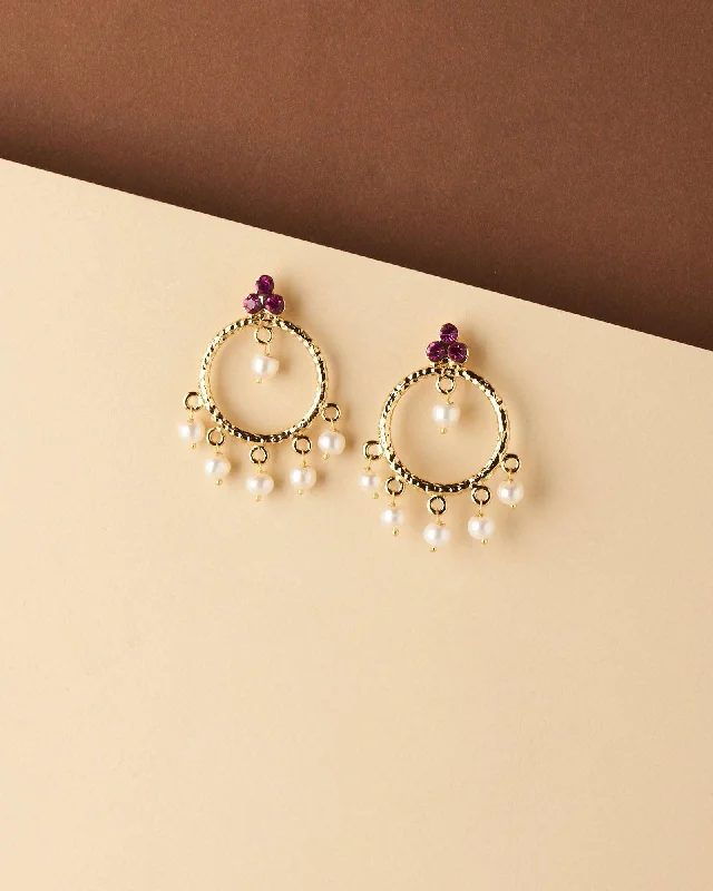 Chandbali And Pearl Jhumka