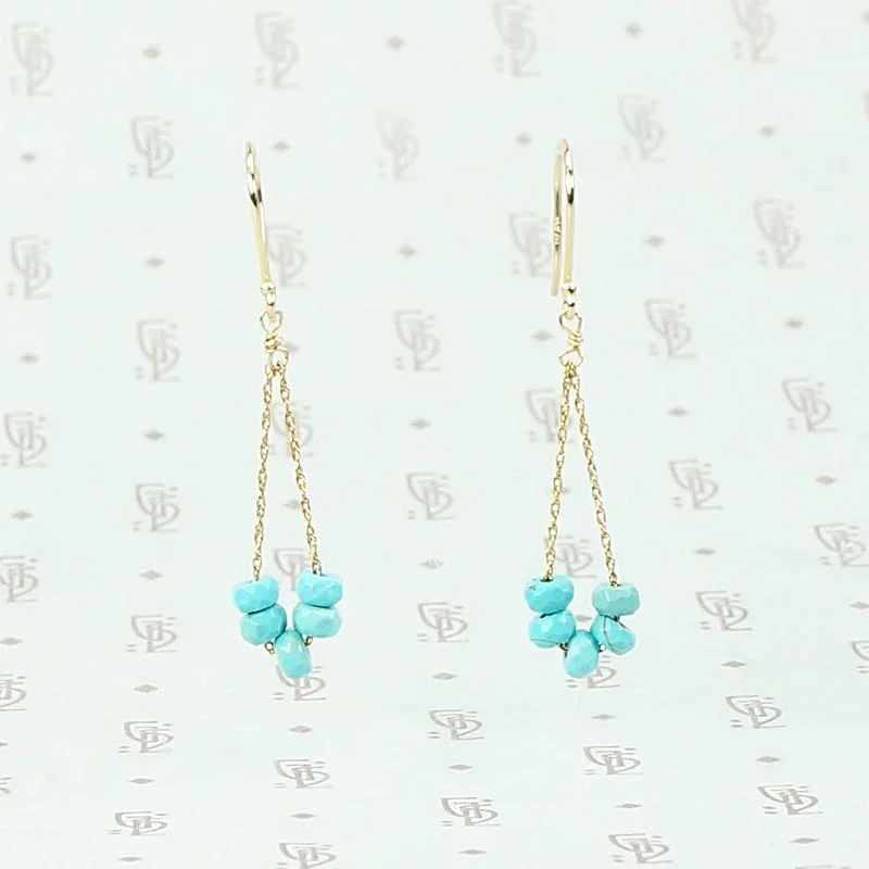 Boho Turquoise Swag Earrings by brunet