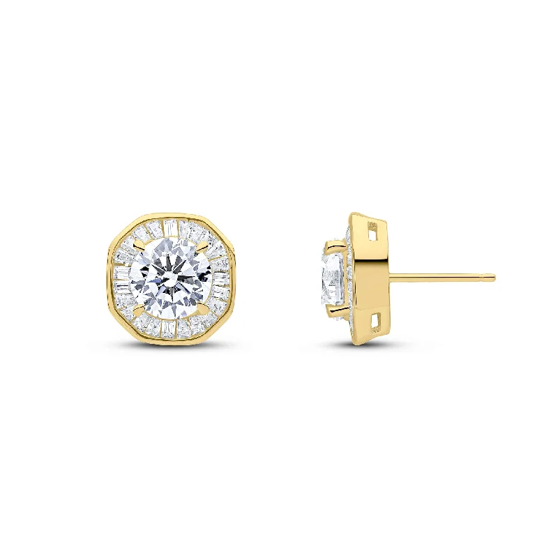 Cantassa Earrings (All-White/Gold)