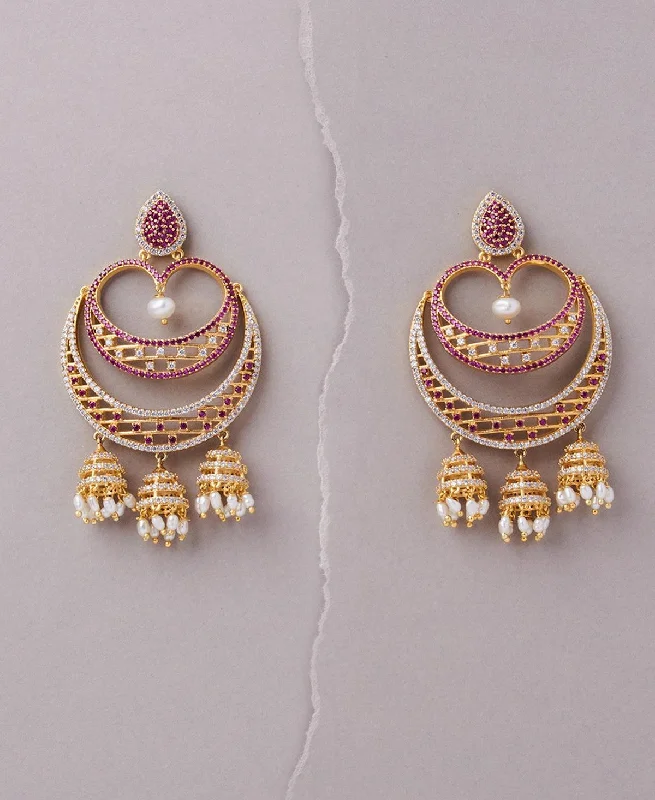 Chandbali And Pearl Jhumka