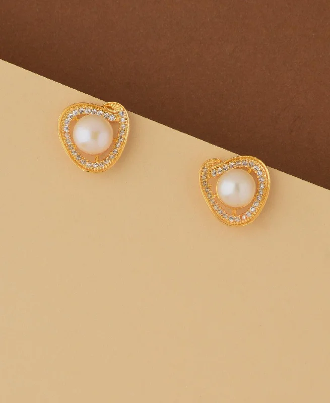 Classy White Pearl Stud Earring