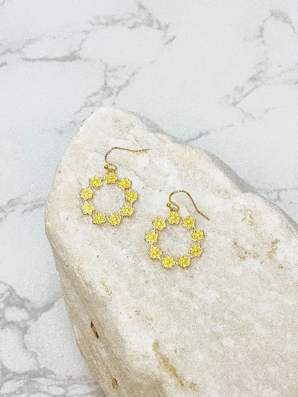 Daisy Ring Dangle Earrings