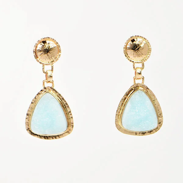 Drusy Hemimorphite Earrings