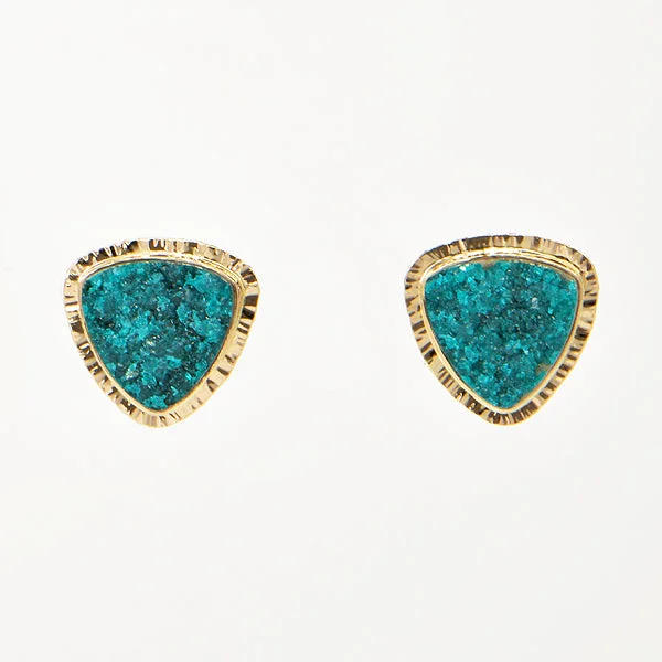 Drusy Chrome Dioptase Earring