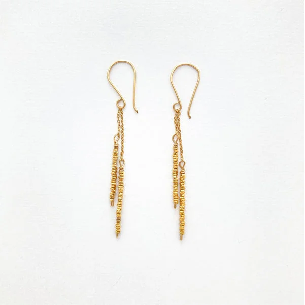 EGV2 Gold vermeil bead earring