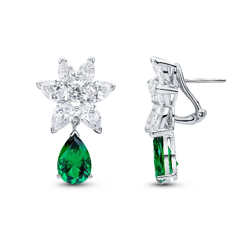 Geraldine Earrings (Emerald)