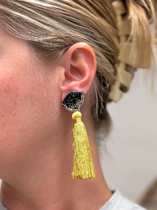 Graduation Cap Tassel Dangle Earrings