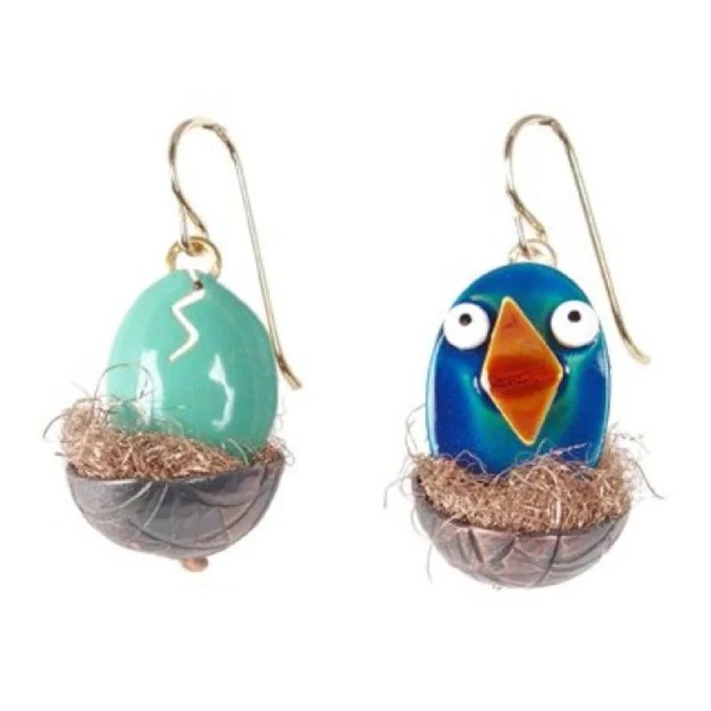 Hatching Earrings Blue