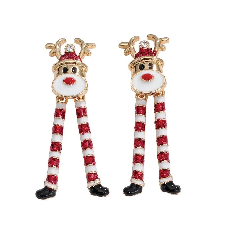 Holiday Earrings Dancing Rudolphs