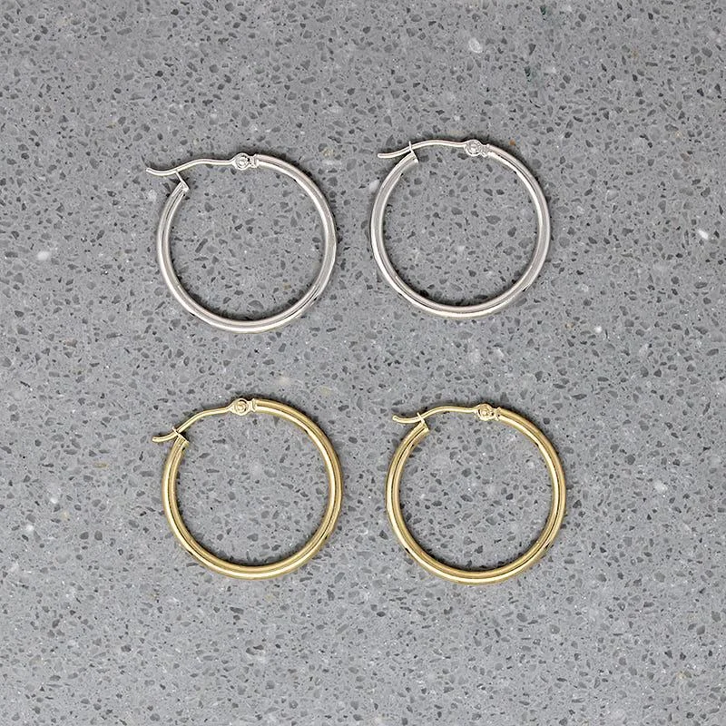 Just Right 20mm Recycled 14k Gold Hoops