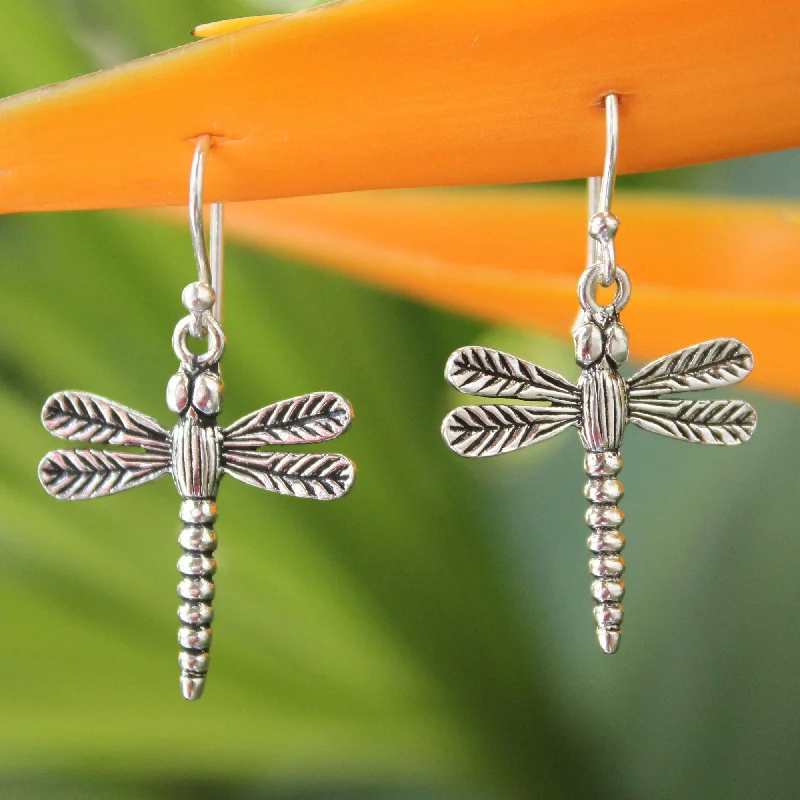 Mekong Dragonflies Sterling Silver Earrings