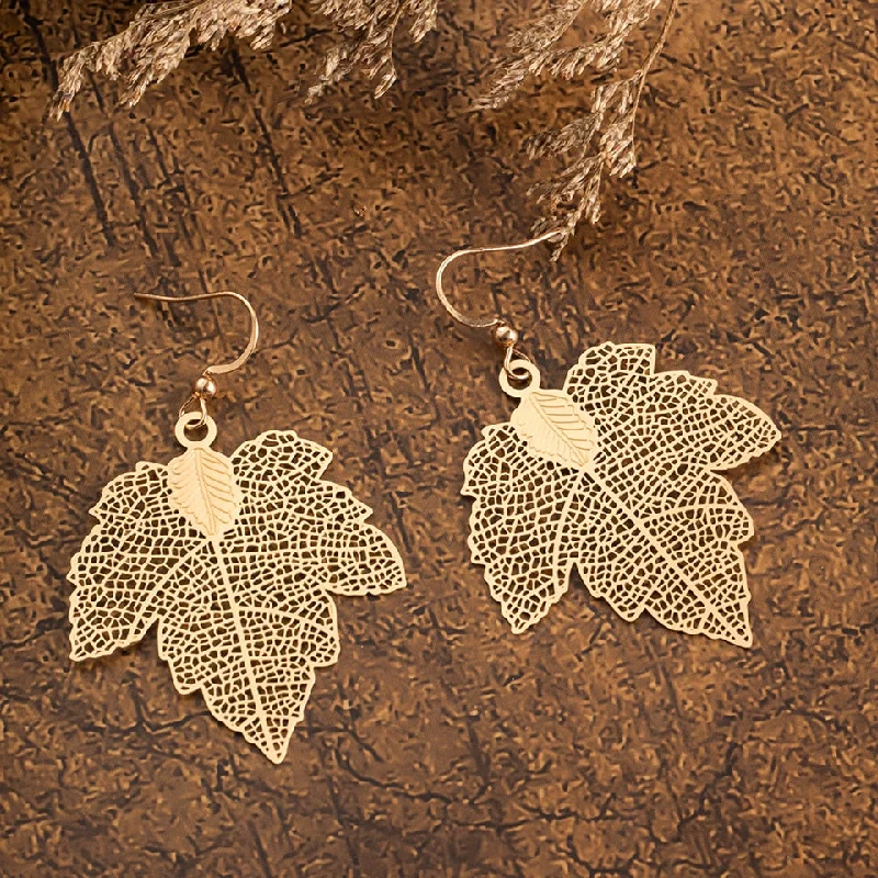 Beautiful Gold Leaf Earrings