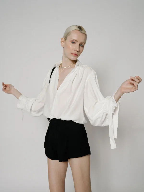 Savannah Frill Shirt in White