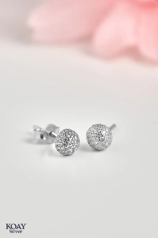 Small Zircon Ball Earring