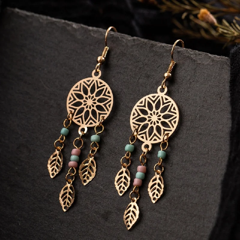 Gold Dream Catcher Earrings