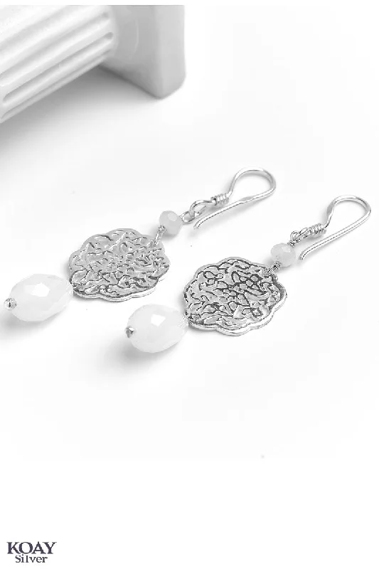 White Stones Earrings