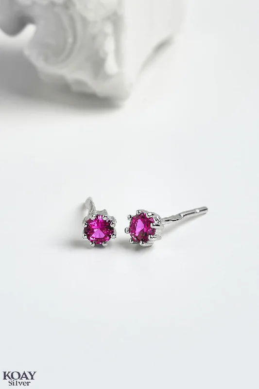 Zircon (031) Hot Pink Earring