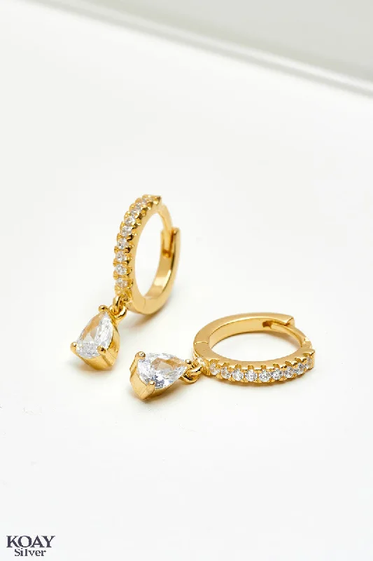 Zircon Hoop (019) Gold Plated