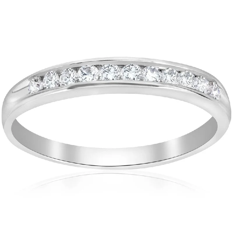 1/4ct Diamond Wedding Ring 14K White Gold