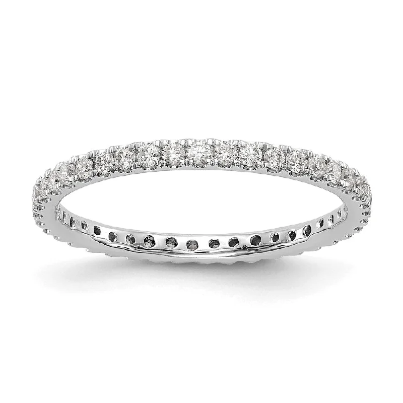 1.7mm Platinum U Shared Prong 1/2 Ctw Diamond Eternity Band