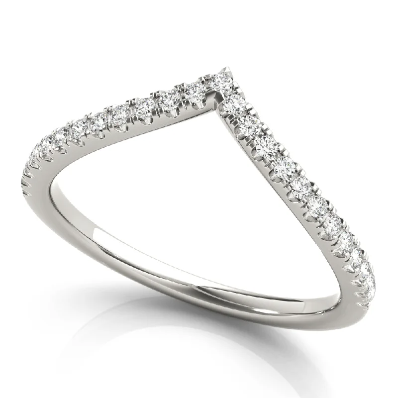 Carla Women's Diamond Chevron Wedding Ring