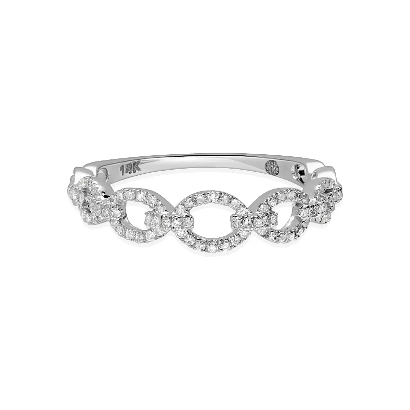 Diamond Chain Link Ring