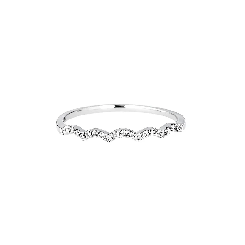 Diamond Scallop Eternity Band