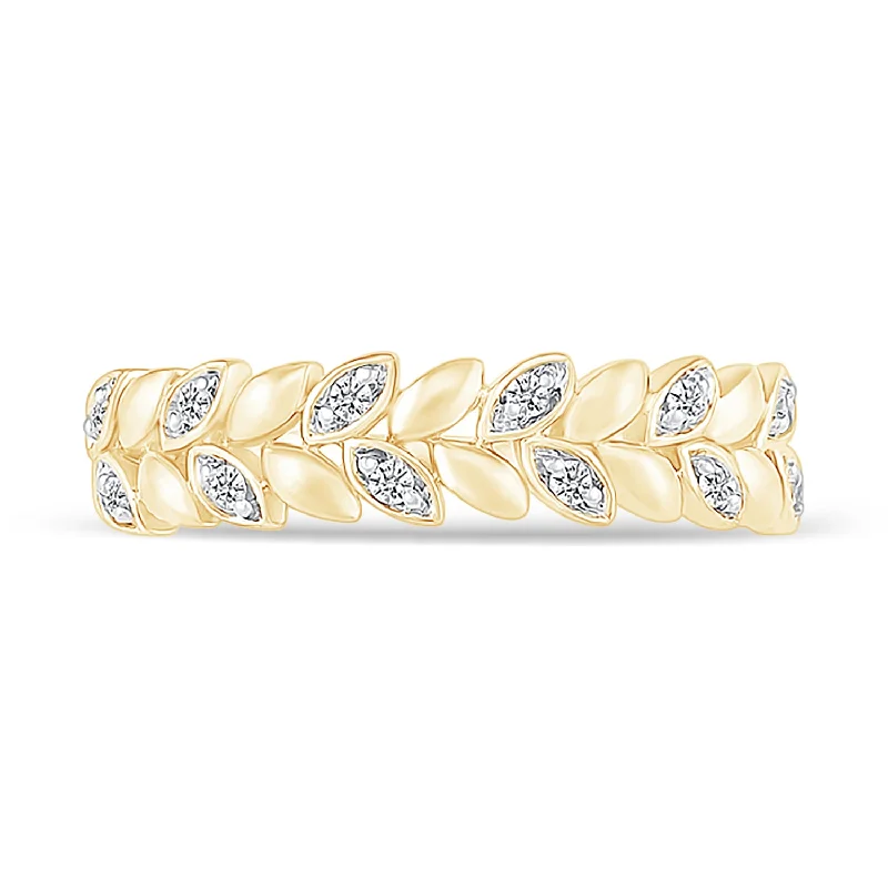 Diamond and Gold Vine Ring