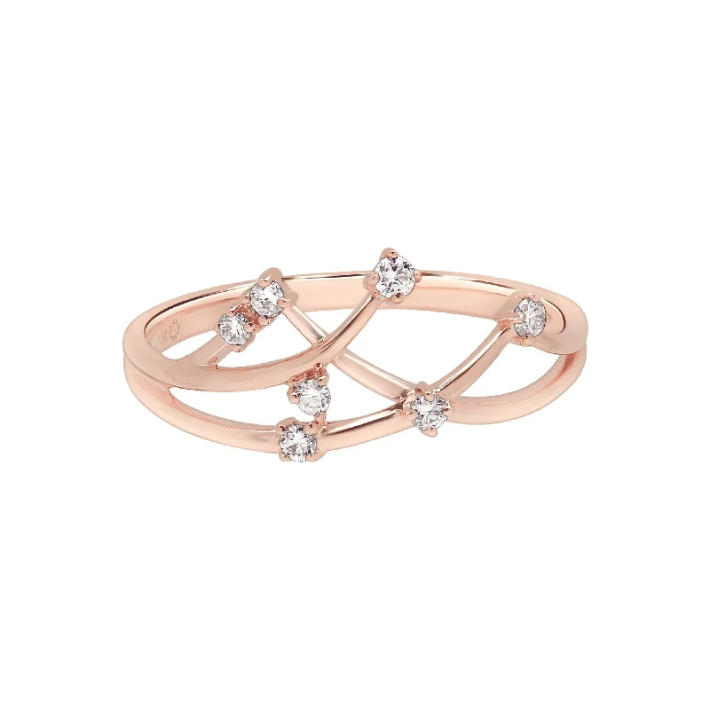 Interlocking Floating Diamond Ring