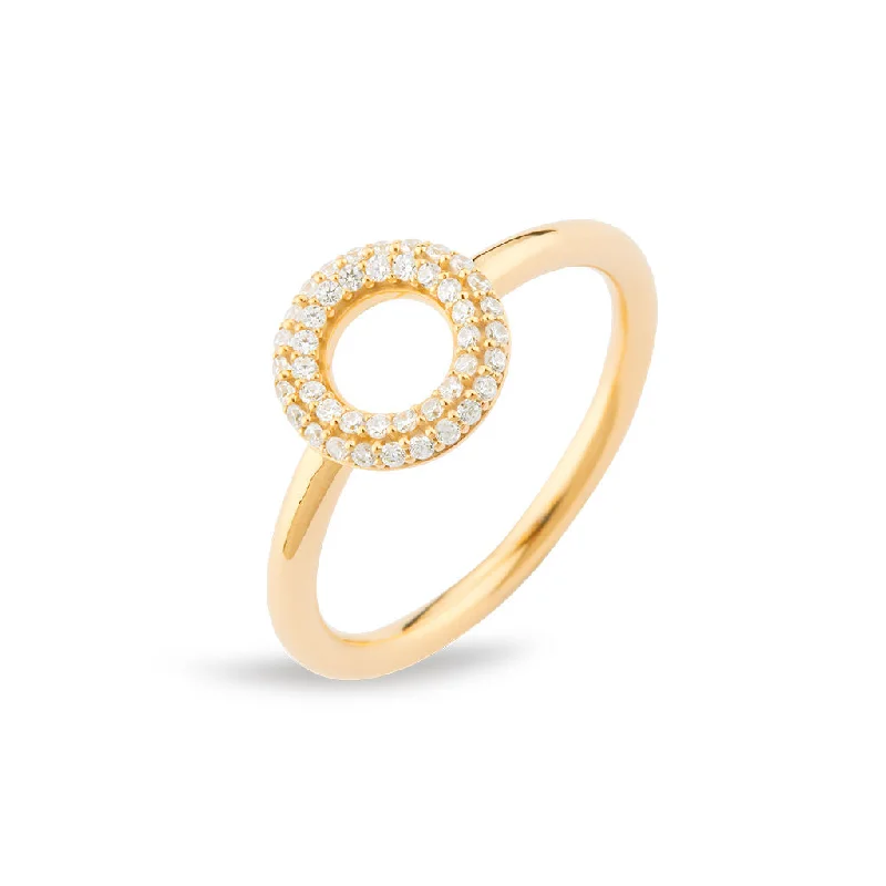 Matiné 18K Gold Ring w. 42 Diamonds