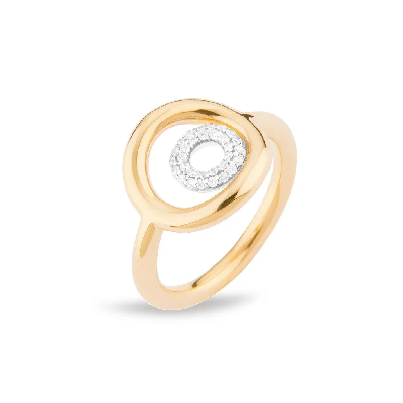 Matiné 18K Gold & Whitegold Ring w. 31 Diamonds