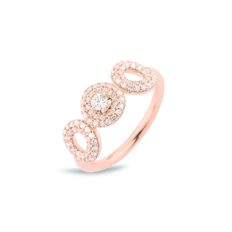 Matiné 18K Rosegold Ring w. 100 Diamonds