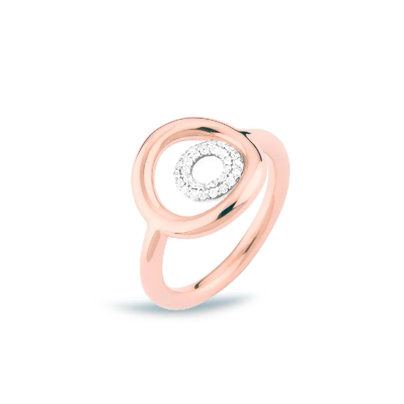 Matiné 18K Rosegold & Whitegold Ring w. 31 Diamonds