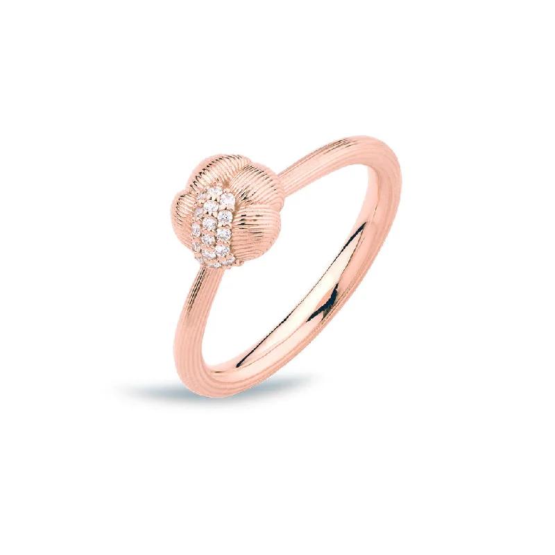 Savá 18K Rosegold Ring w. 19 Diamonds