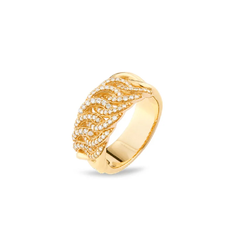 Sitana 18K Gold Ring w. 86 Diamonds