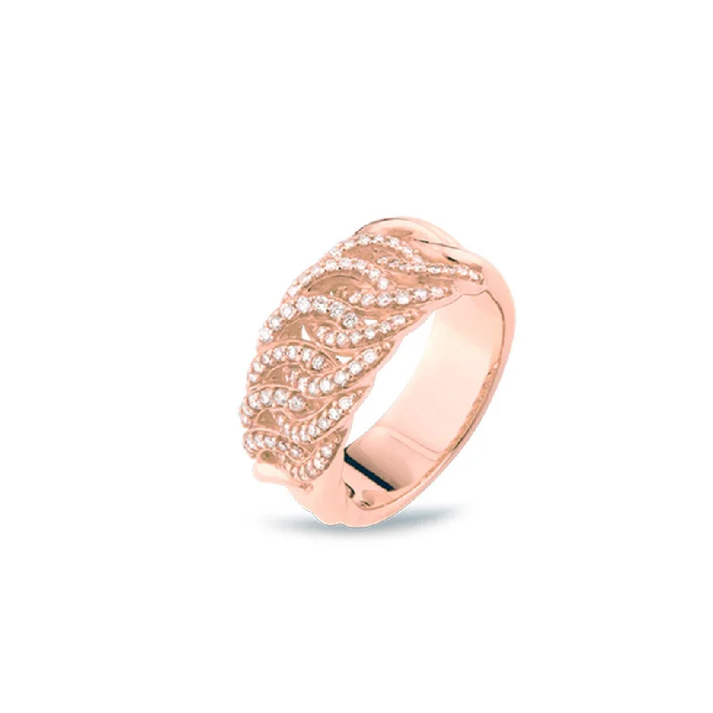 Sitana 18K Rosegold Ring w. 86 Diamonds