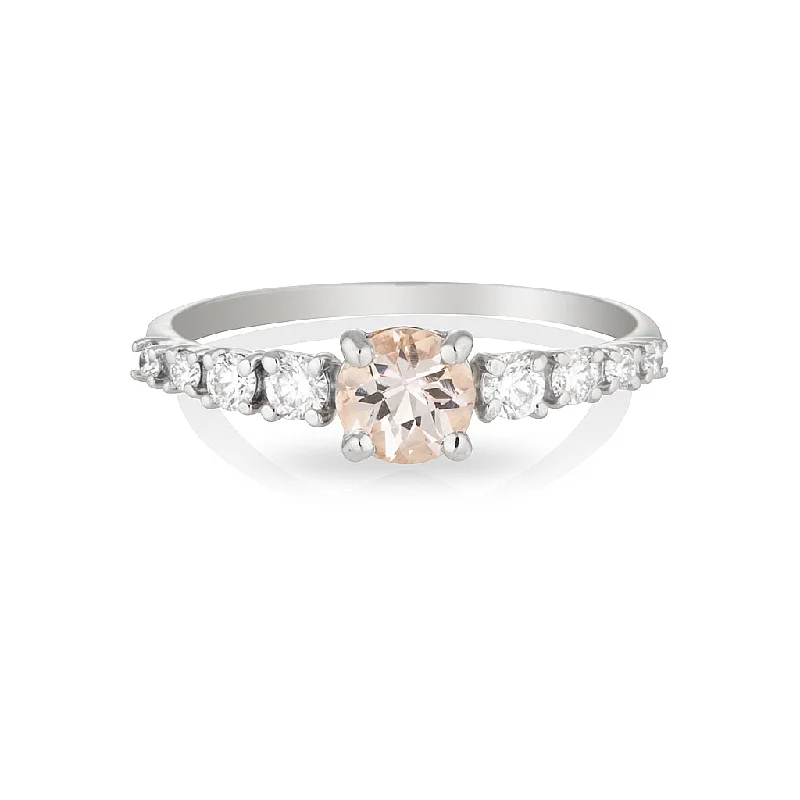 Maya large | morganite & diamonds