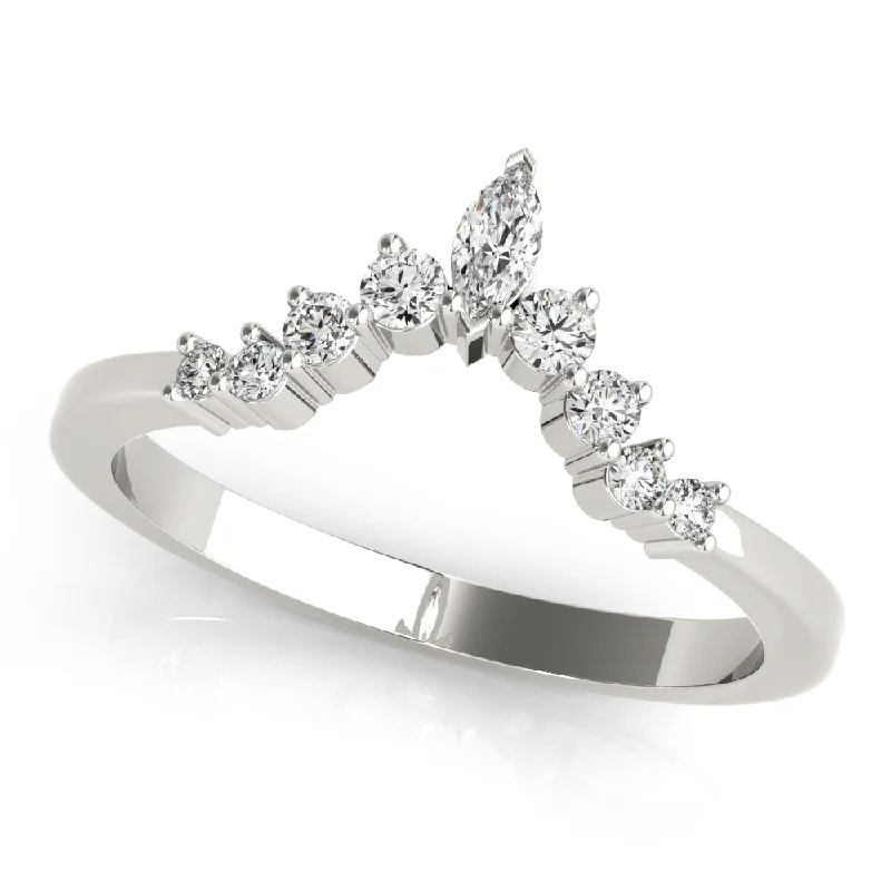 Molly Women's Diamond Chevron Wedding Ring