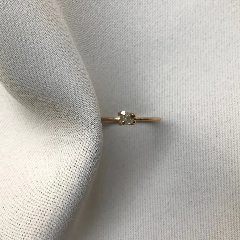 GLOW Rough 14K Gold Ring w. Diamond