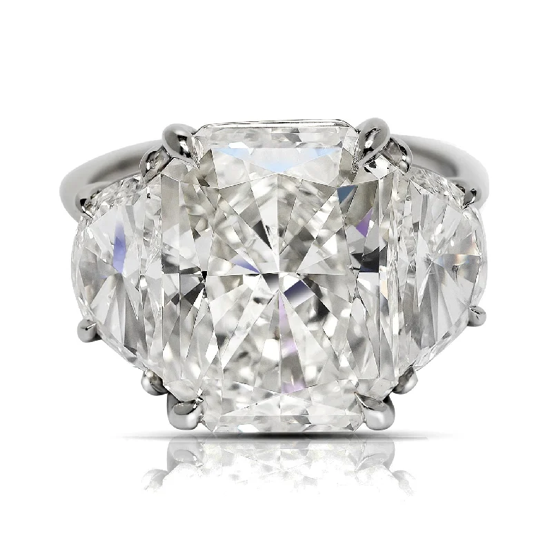 NOVA 11 CARAT RADIANT CUT K COLOR SI1 CLARITY DIAMOND ENGAGEMENT RING PLATINUM GIA CERTIFIED 8 CT K SI1 BY MIKE NEKTA