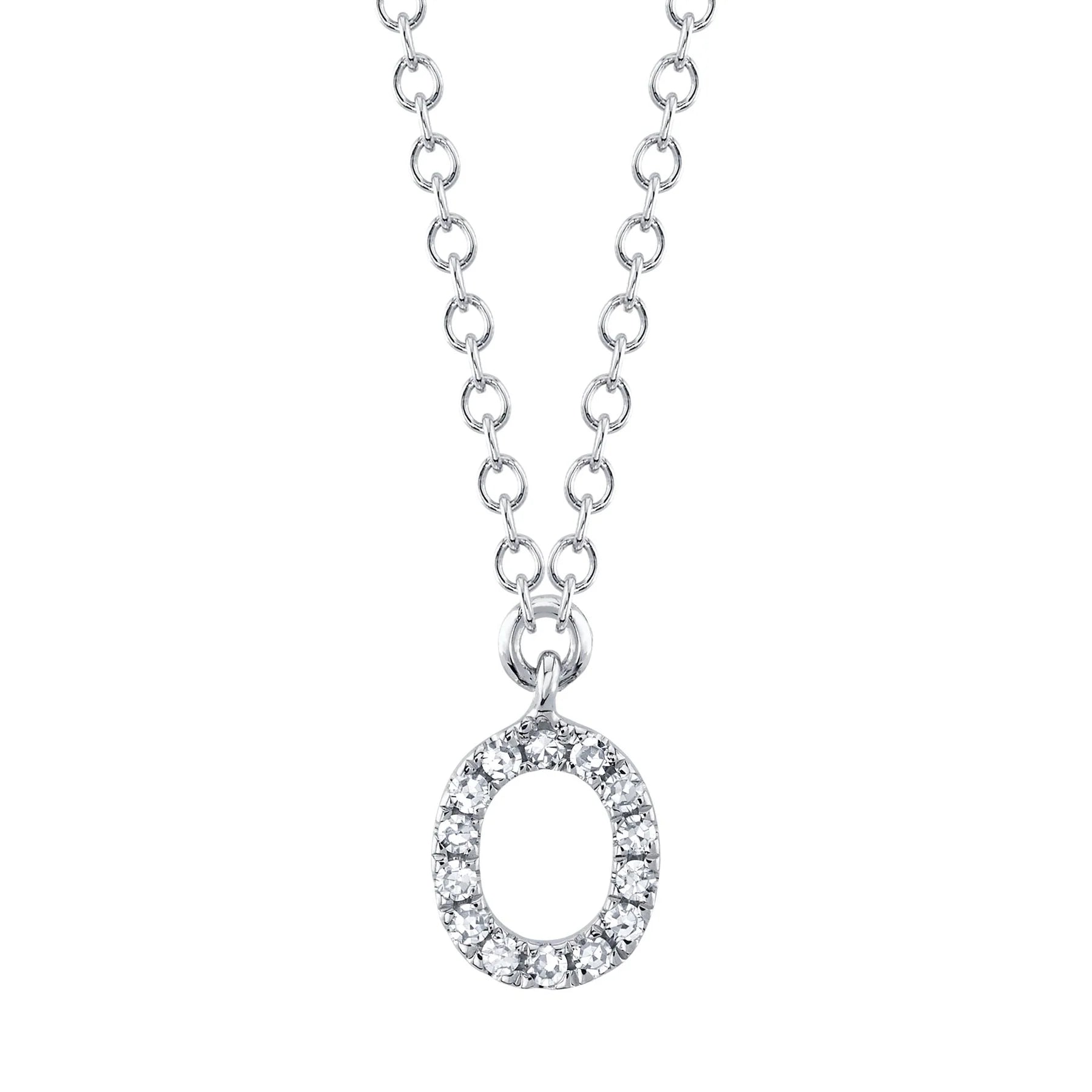 0.05ctw Diamond Necklace - Initial O