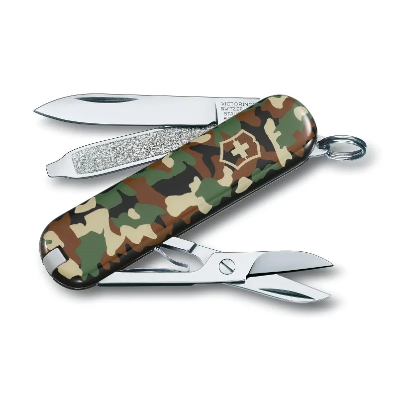 Classic SD Pocket Knife in Green Camouflage