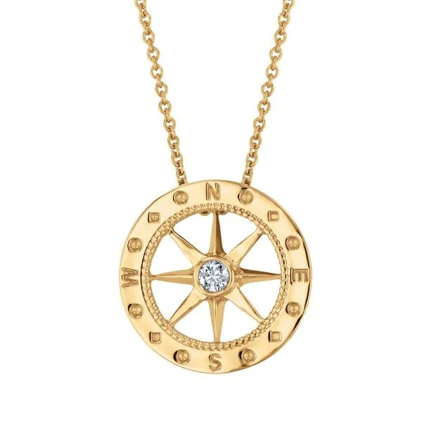 Diamond Compass Necklace