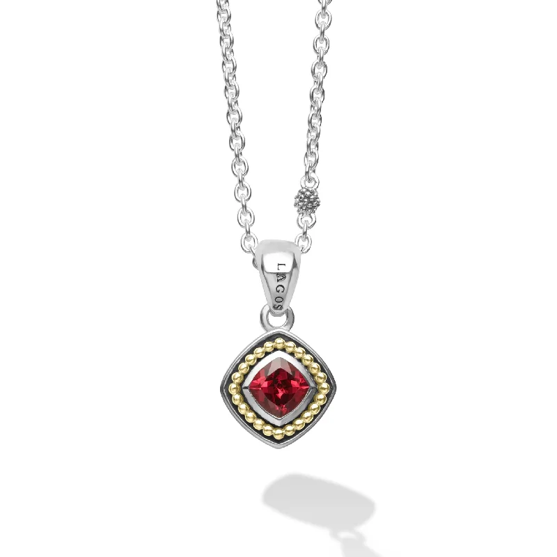 Rhodolite Garnet Pendant Necklace