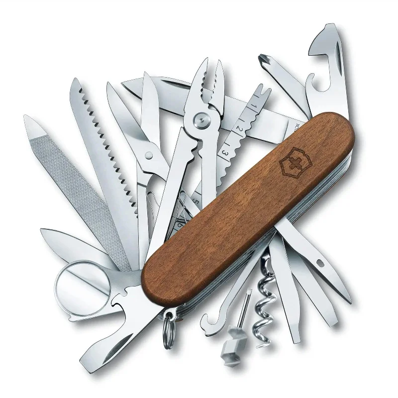 Swiss Champ Wood Pocket Knife