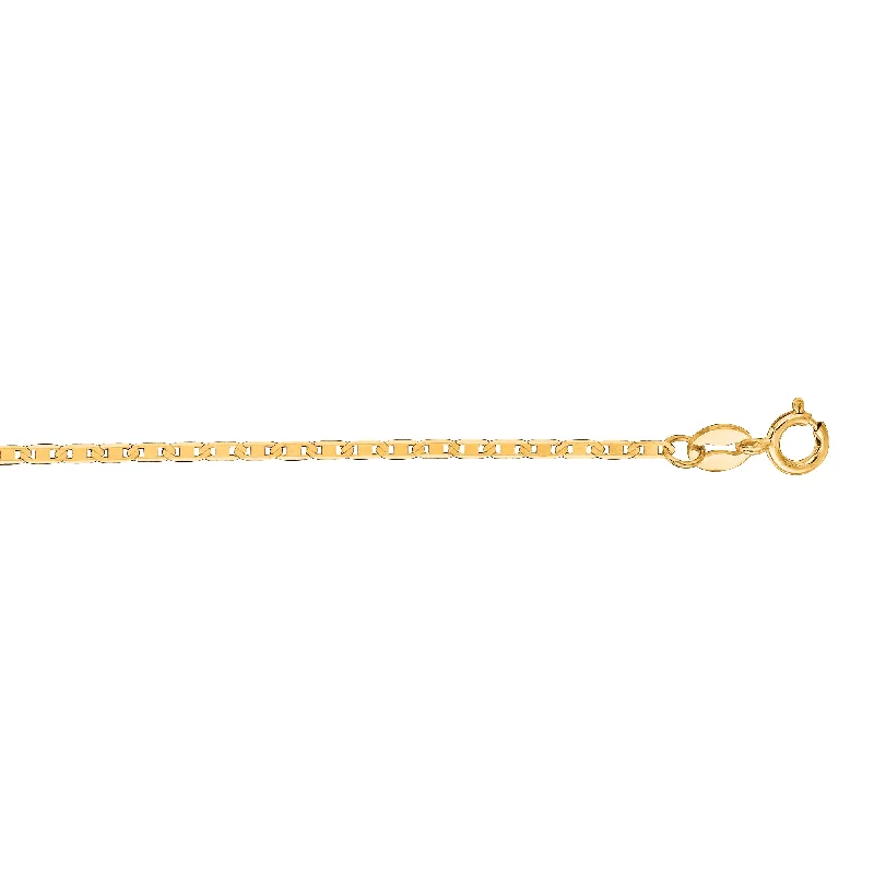 10K Gold 1.2mm Mariner Chain