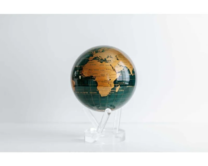 6in Green and Gold Mova Globe