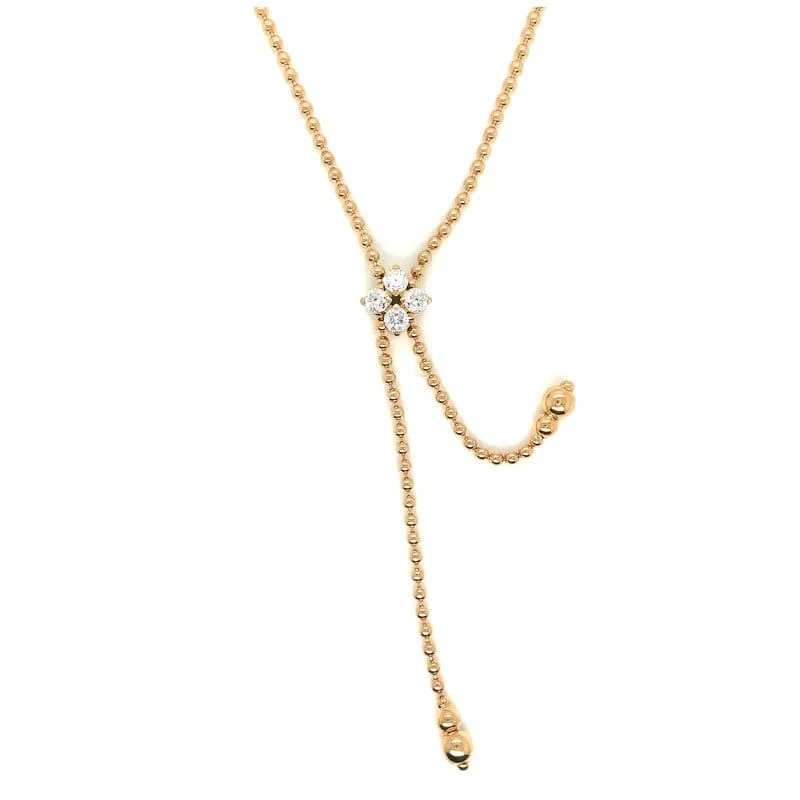 Diamond Love in Verona Beaded Lariat Necklace