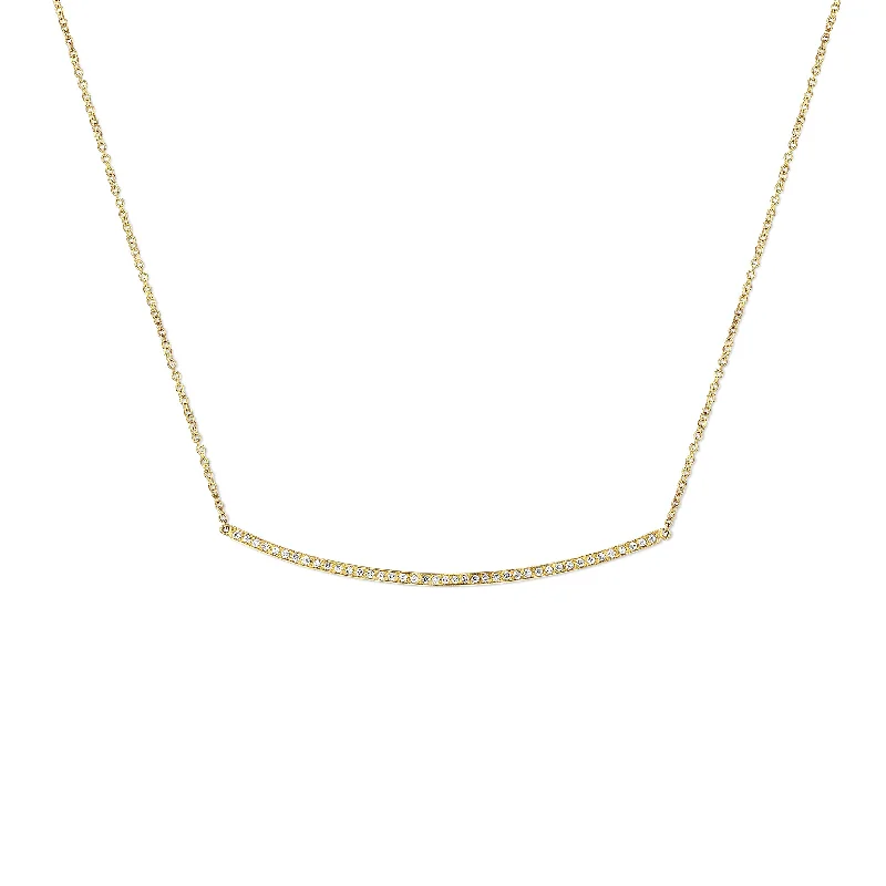 Bar Necklace with Diamonds